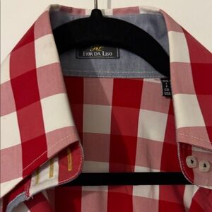 Flor da Liso Red Gingham blouse